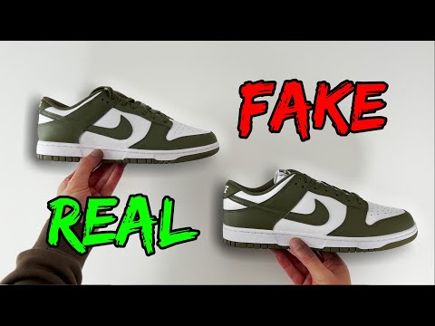 REAL VS FAKE! NIKE DUNK MEDIUM OLIVE SNEAKER COMPARISON!