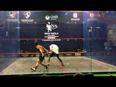 Wadi Degla Squash World Championship 2016 - Round 3 - Ramy Ashour v Daryl Selby - 3rd Game