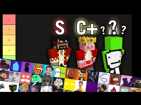 the MINECRAFT YOUTUBERS tier list...
