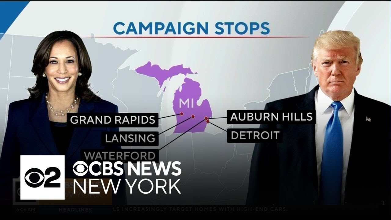 Kamala Harris and Donald Trump hold dueling Michigan rallies