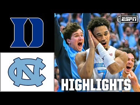 DOWN TO THE WIRE 🍿 Duke Blue Devils vs. North Carolina Tar Heels | Full Game Highlights | ESPN CBB