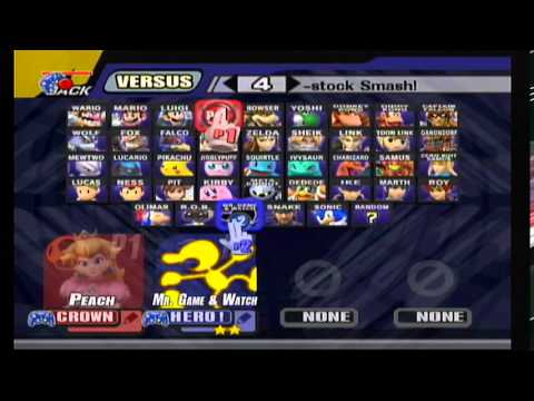 SSM2 Project M - Drugfreechu (Ice Climbers, Fox, Peach) vs Phobos (Peach)