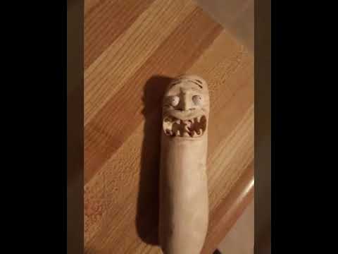 3d hand carved driftwood Pickle Rick