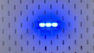 PREDATOR 3x4W LED, 12-24V, modrý, ECE R10