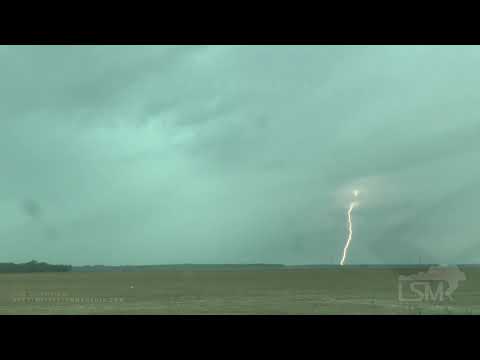 04-07-2021 De Witt, AR - Close Lightning Strikes and Street Ponding