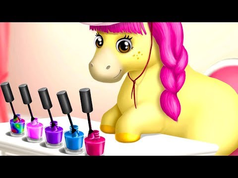 Play Pony Sisters Hair Salon 2 - Pet Horse Makeover Dress Up Fun Kids Games By TutoTOONS