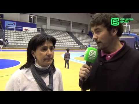 Azu Muguruza. Postpartido Gipuzkoa UPV 53-63 Cadi ICG Software
