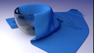 Blender Cloth Napkin Draped Over Glass Bowl Animation 1080p