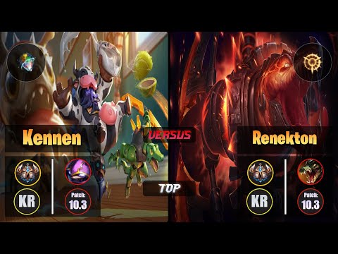 Challenger KENNEN [Prototype; Omnistone] (Top) VS  RENEKTON - Challenger KR Patch 10.3