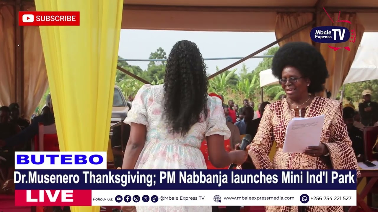 Prime Minister Robinah Nabbanja launches Mini Industrial Park at Dr.Musenero Thanksgiving 