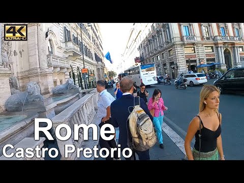 [4K] Treadmill Walk | 🇮🇹 Rome, Italy - Castro Pretorio - Morning walk on a late summer Monday
