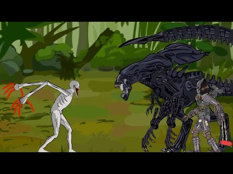 scp 096 vs queens alien,predator