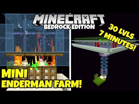 Minecraft Bedrock: Mini Enderman EXP Farm Tutorial!...