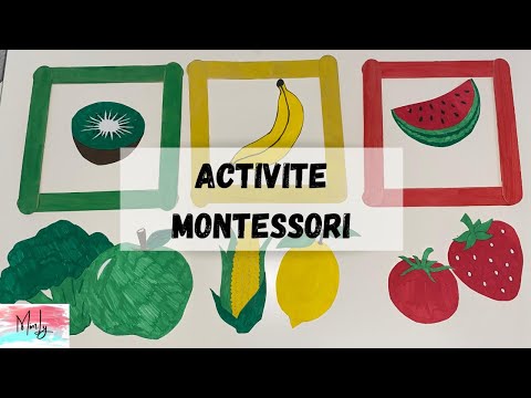 Activité Montessori - APPRENDRE LES FRUITS ET LES LEGUMES - APPRENDRE LES COULEURS ! - Mimly