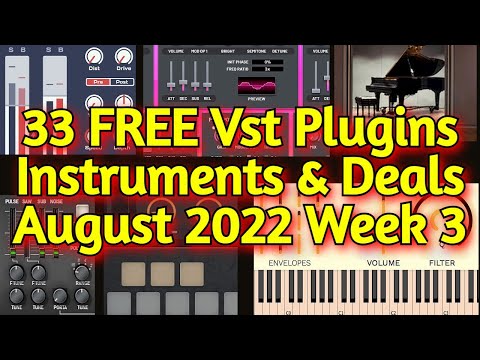 33 Best New FREE VST Plugins, Vst Instruments, Sample Packs & Best Deals - AUGUST 2022 Week 3