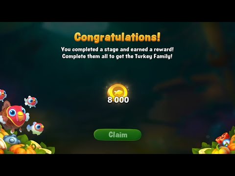 Fishdom Road to Get Turkey Family #01, Win Strikes 2047 - 2048, Get 8000 FREE Coin