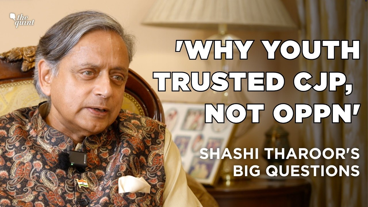 What Congress Must Do to Win Back Youth: Shashi Tharoor on CJP, Rahul Gandhi & BJP | The Quint
