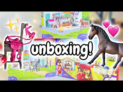 HUGE Schleich UNBOXING! Horse Show, Tack Shop, and Store!
