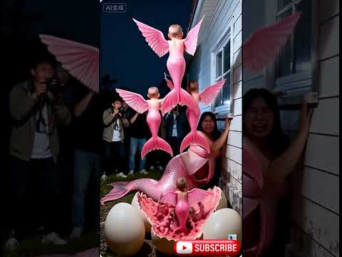 Gorgeous mother Mermaid with adorable baby girls🧜‍♀️ #mermaid #funnyshorts #shorts