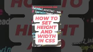 Download lagu HOW TO SET HEIGHT AND WIDTH IN CSS #html #css #height #width #shorts mp3