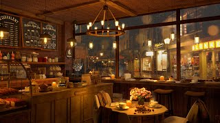 Download lagu Relaxing Piano Jazz Music | Cozy Coffee Shop 4K ☕ | Background Instrumental to Relax, Study, Work. mp3