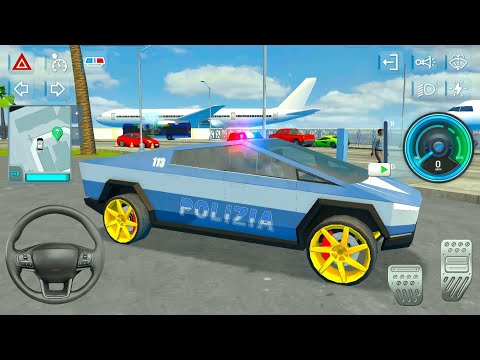 Police Officer Tesla Cyber Truck Gangster Chasing and Arresting Simulator - Android IOS Gameplay.
