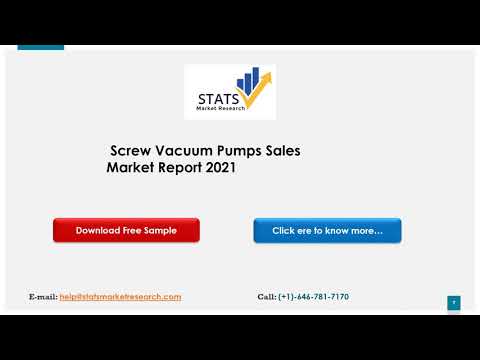 Screw vacuum pump Sales Market Report 2021