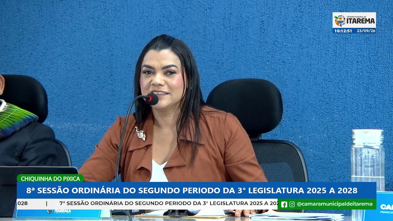 8ª SESSÃO ORDINÁRIA DO SEGUNDO PERIODO DA 3° LEGISLATURA 2025 A 2028