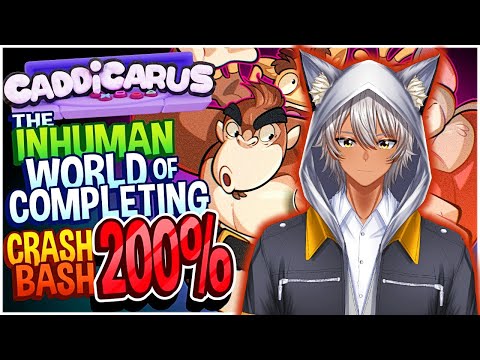 Completing Crash Bash 200% | Sleepy Reacts to Caddicarus