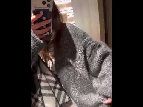 含毛羊駝流蘇毛衣大開衫