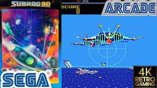 Subroc-3D Arcade ( Sega 1982 ) 4k Gameplay