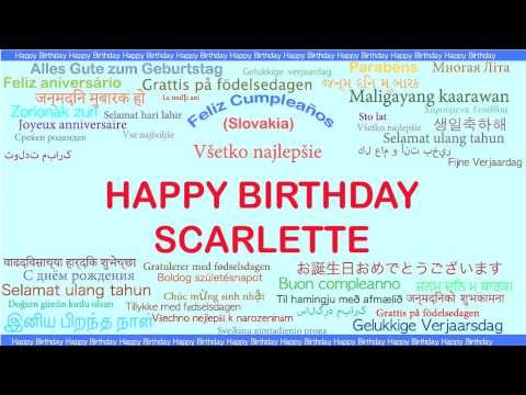 Scarlette   Languages Idiomas - Happy Birthday