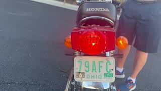1972 Honda CB350 Rear Turn Signal Demo