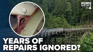WSDOT responds to claims it ignored years of repairs to Fairfax Bridge, leading to closure