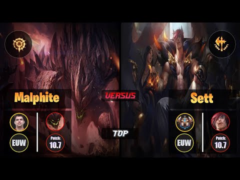 Bwipo MALPHITE (Top) [Press the Attack] VS SETT - Challenger EUW Patch 10.7