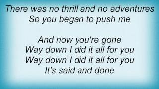Andi Deris - I Did It All For You Lyrics