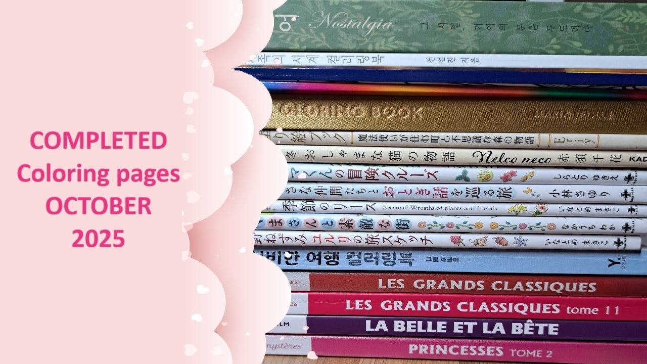 My COMPLETED coloring pages for October 2025