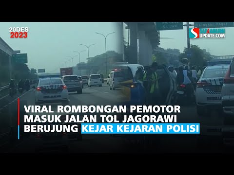 Viral Rombongan Pemotor Masuk Jalan Tol Jagorawi Berujung Kejar kejaran Polisi