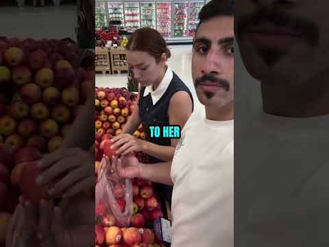 Husband pranks his wife with some apples 😂(🎥IG/@noraandkhalid)
