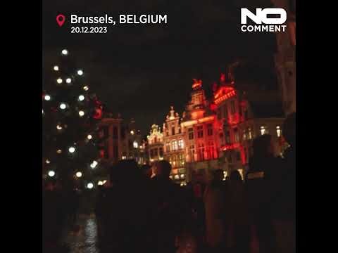 Brussels' legendary Grand-Place puts on a Christmas sound and light show #shorts