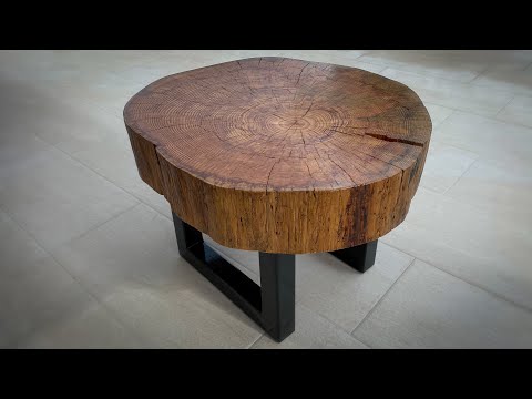 Building Live Edge Coffe Table With Steel Legs