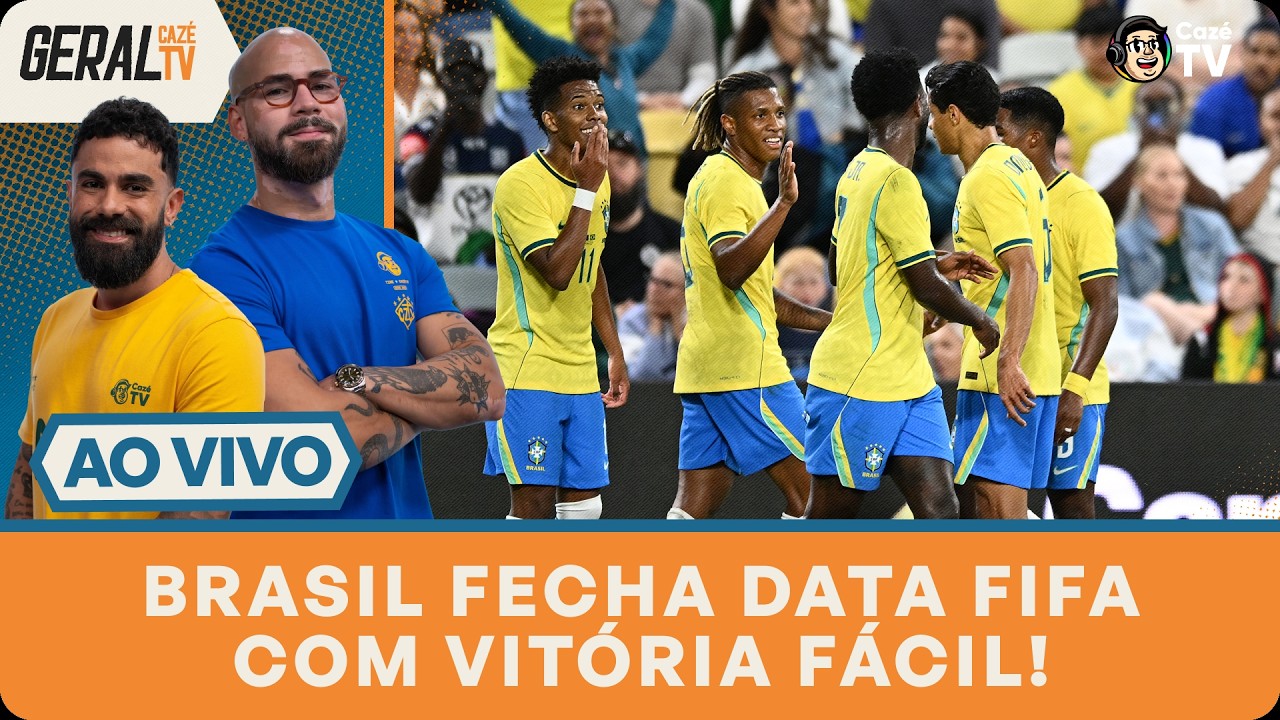 EVENTO COMPLETO: BRASIL VENCE A ÍNDIA COM TRANQUILIDADE E ENCERRA 1ª DATA FIFA | GERAL CAZÉTV