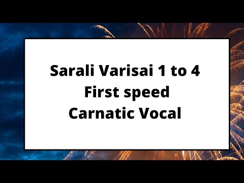 Sarali Varisai | 1 - 4 (First Speed)| scale g#