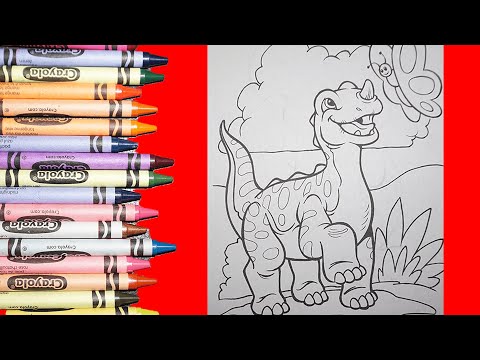 Dinosaur Coloring With Crayons - itzPlayTime