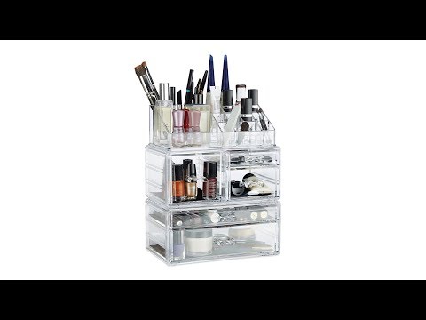 Acryl Make Up Organizer mit 21 Fächern Durchscheinend