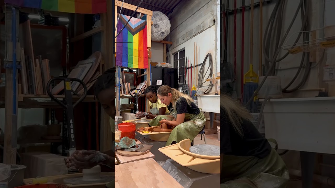 A great way to make new friends at the studio is through sharing skills 🥹 #pottery #stpete