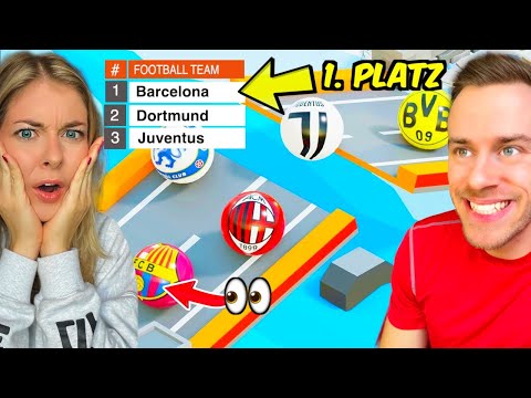 MARBLE RACE Fußball BATTLE: Fabiano vs Leni 🤣⚽️ (extrem spannend!!)