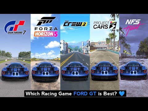 Ford GT Comparison - Forza Horizon 5, Gran Turismo 7, The Crew 2, NFS Heat, Project Cars 3
