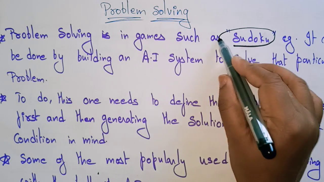 Problem solving | AI | Artificial intelligence | Lec - 09 | Bhanu Priya