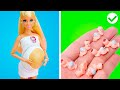Pregnant Squid Game Doll Vs Barbie || Funny Pregnancy Situations